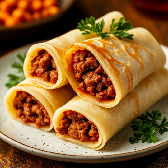 Домашние блины с говядиной, кг