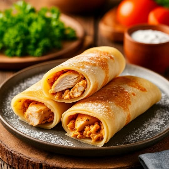 Домашние блины с курицей, кг
